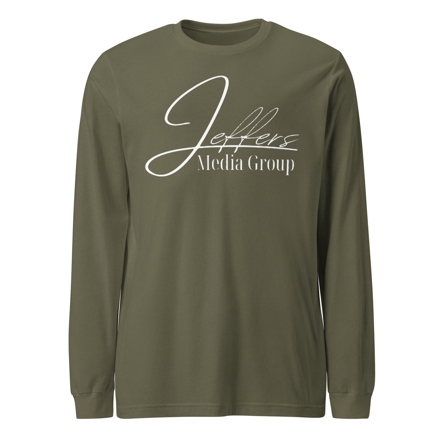 Weißes Langarm-T-Shirt der Jeffers Media Group